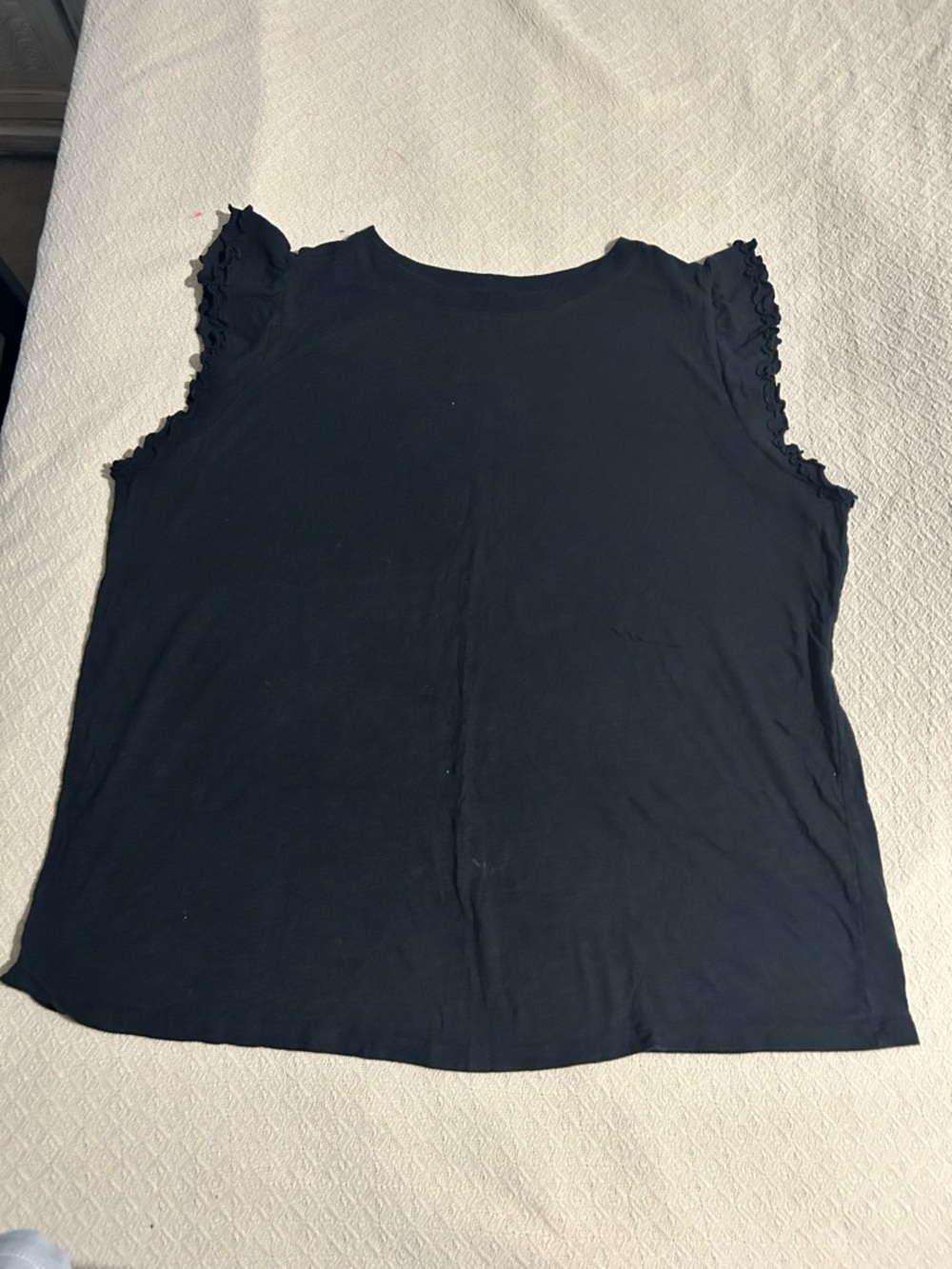 torrid Black Ruffle Cap Sleeve Tank